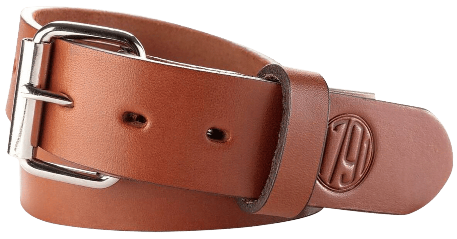 1791 Gunleather BLT013438CBRA 01  Gun Belt Classic Brown Leather 34/38 1.50" Wide Buckle Closure