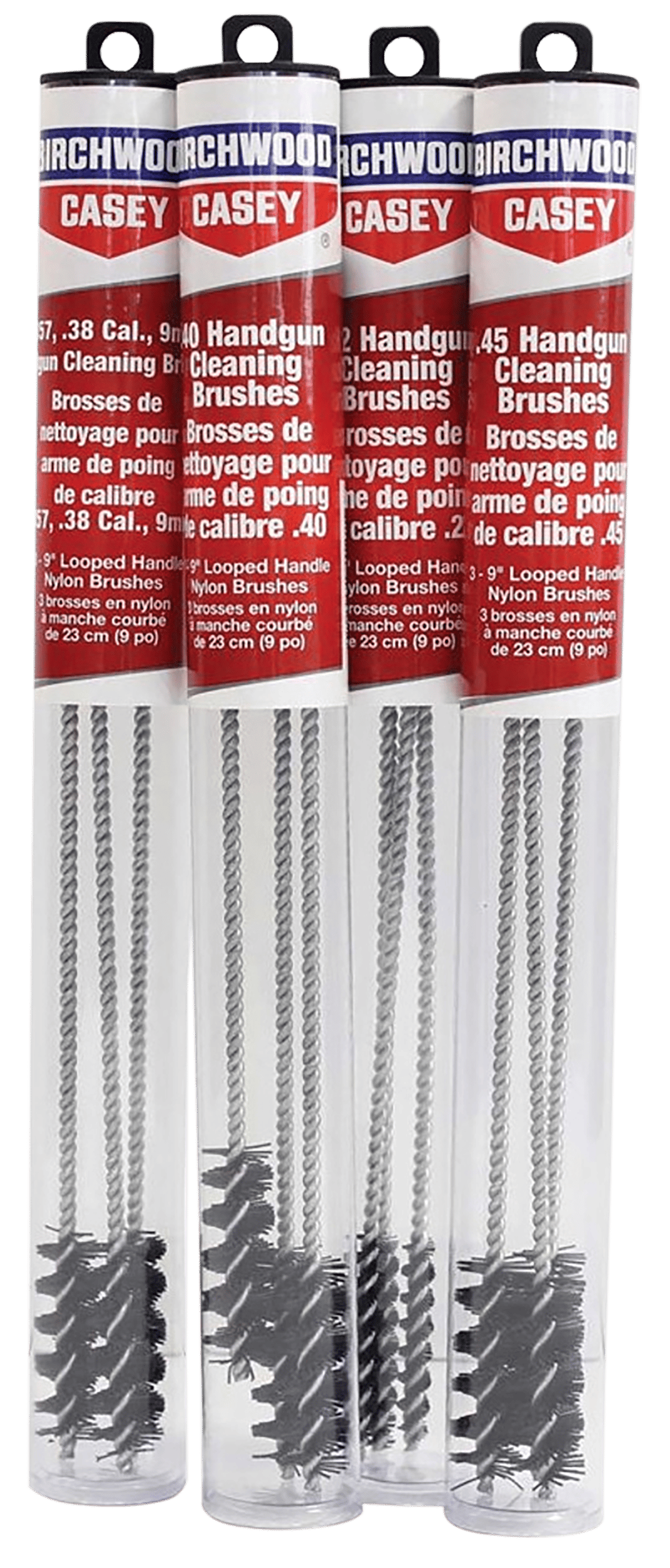 Birchwood Casey 41209 Cleaning Brushes Handgun Looped 22 Cal 9" Nylon 3 Pack