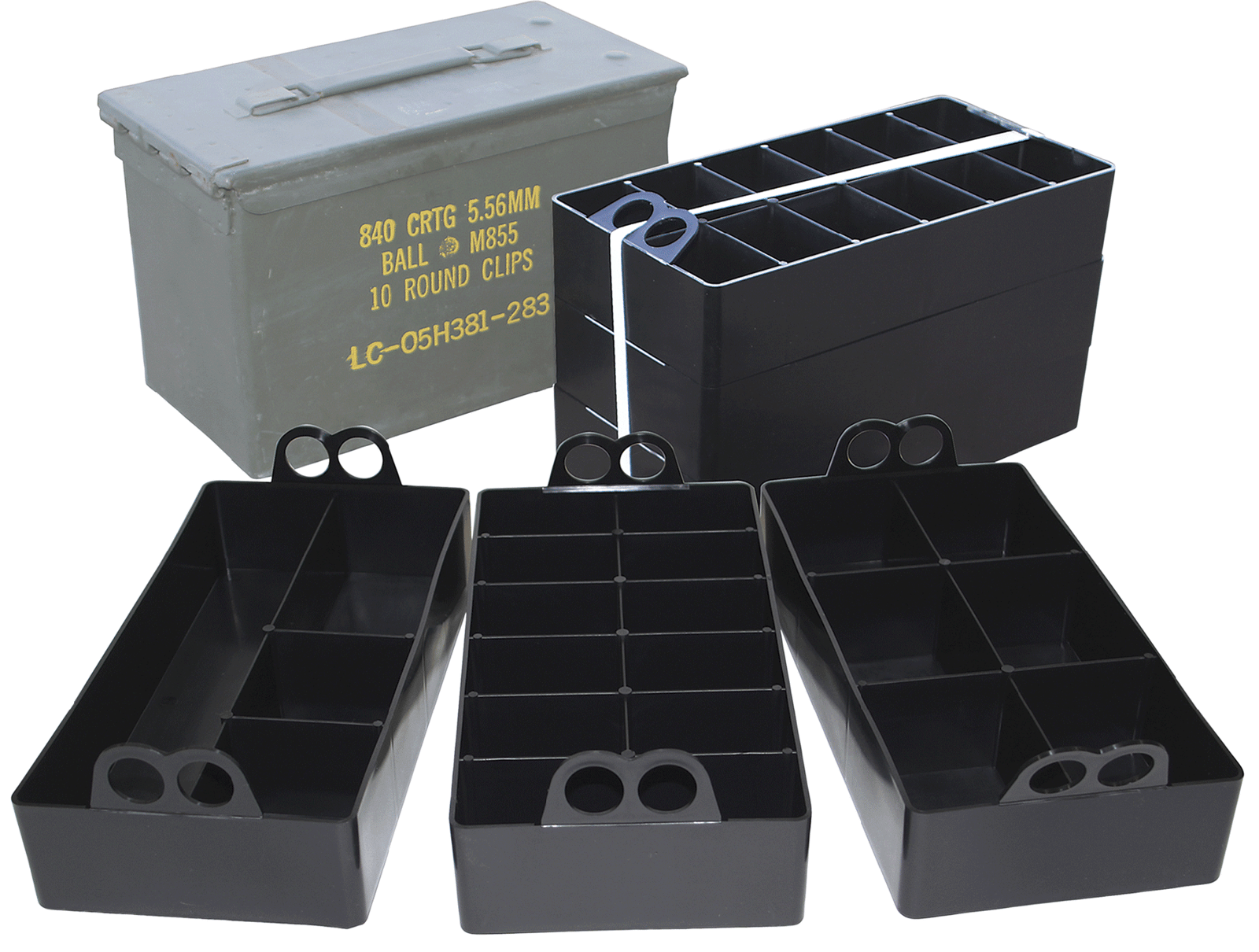 MTM Case-Gard ACO Ammo Can Organizer Insert  Black Polypropylene
