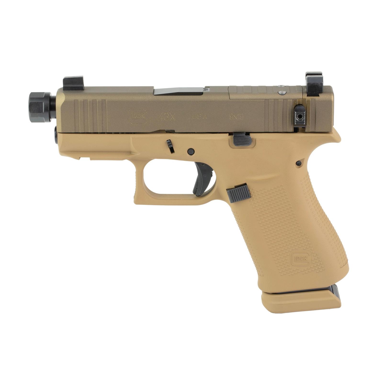 GLOCK 43X 9MM 15RD 3.92" TB FDE