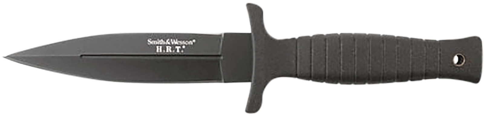 Smith & Wesson Knives SWHRT9BCP H.R.T.  4.75" Fixed Spear Point Plain 7Cr17MoV High Carbon SS Blade Thermoplastic Rubber Handle 9" OAL