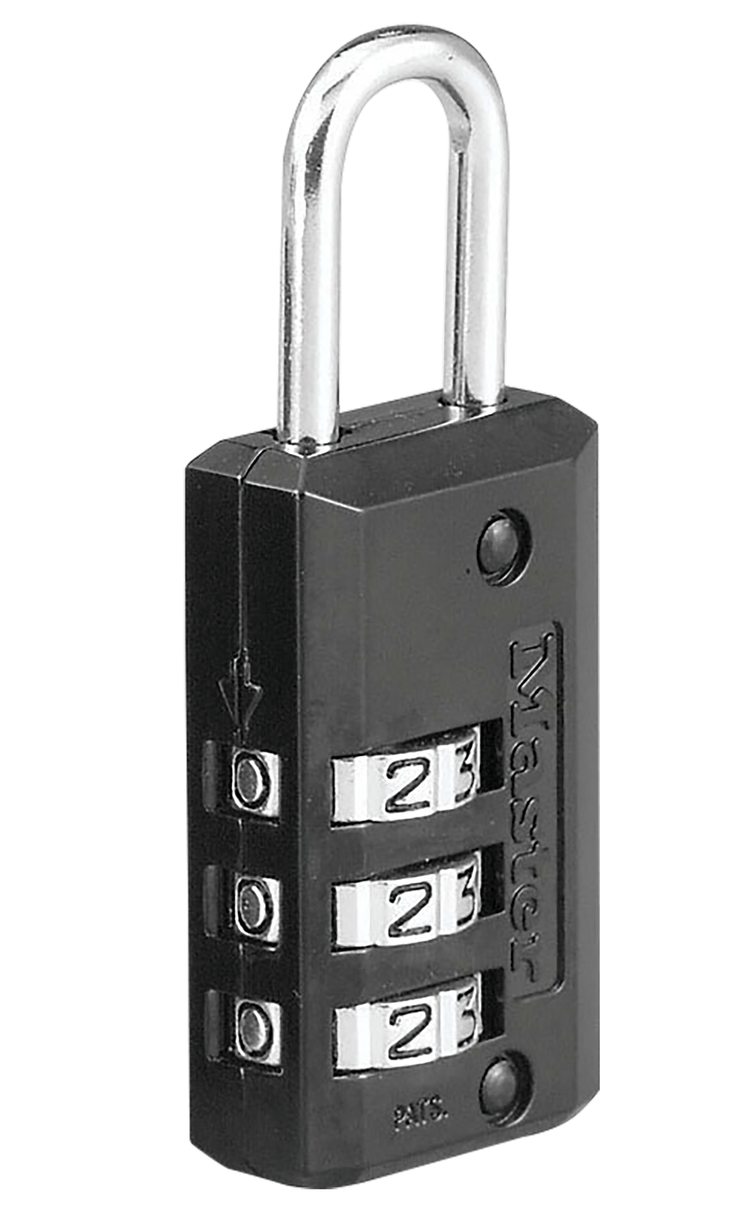 Master Lock 646D Combination Lock  Open With Combination Black Steel