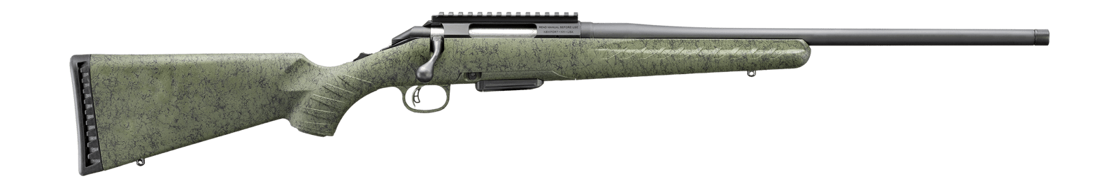 Glenfield 52008 Model A  Full Size 223 Rem 5+1 20" Matte Black Threaded Barrel, Matte Black Alloy Steel Receiver w/Picatinny Rail, Moss Green Splatter Fixed Synthetic Stock, Right Hand