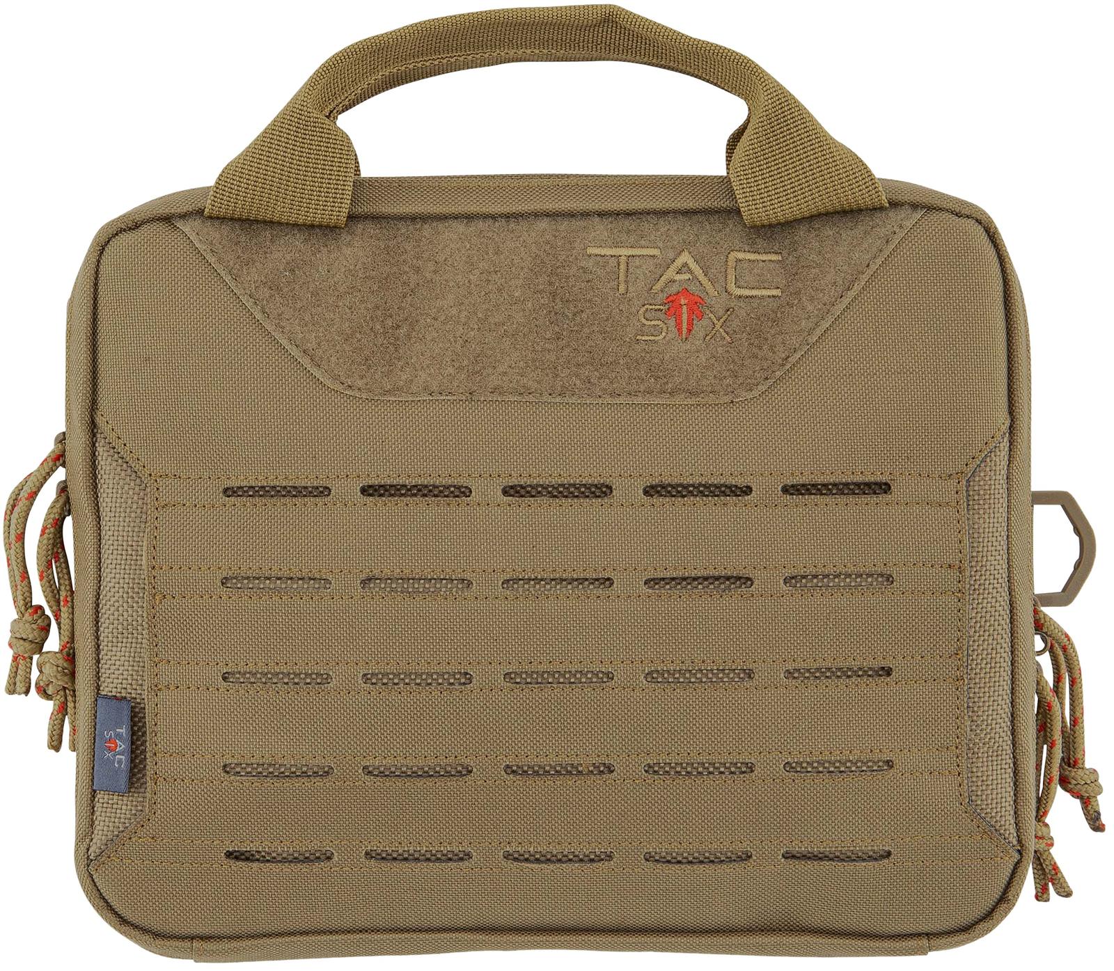 Tac Six 10816 Crew Tactical Pistol Case Coyote 600D Polyester 2 Handguns