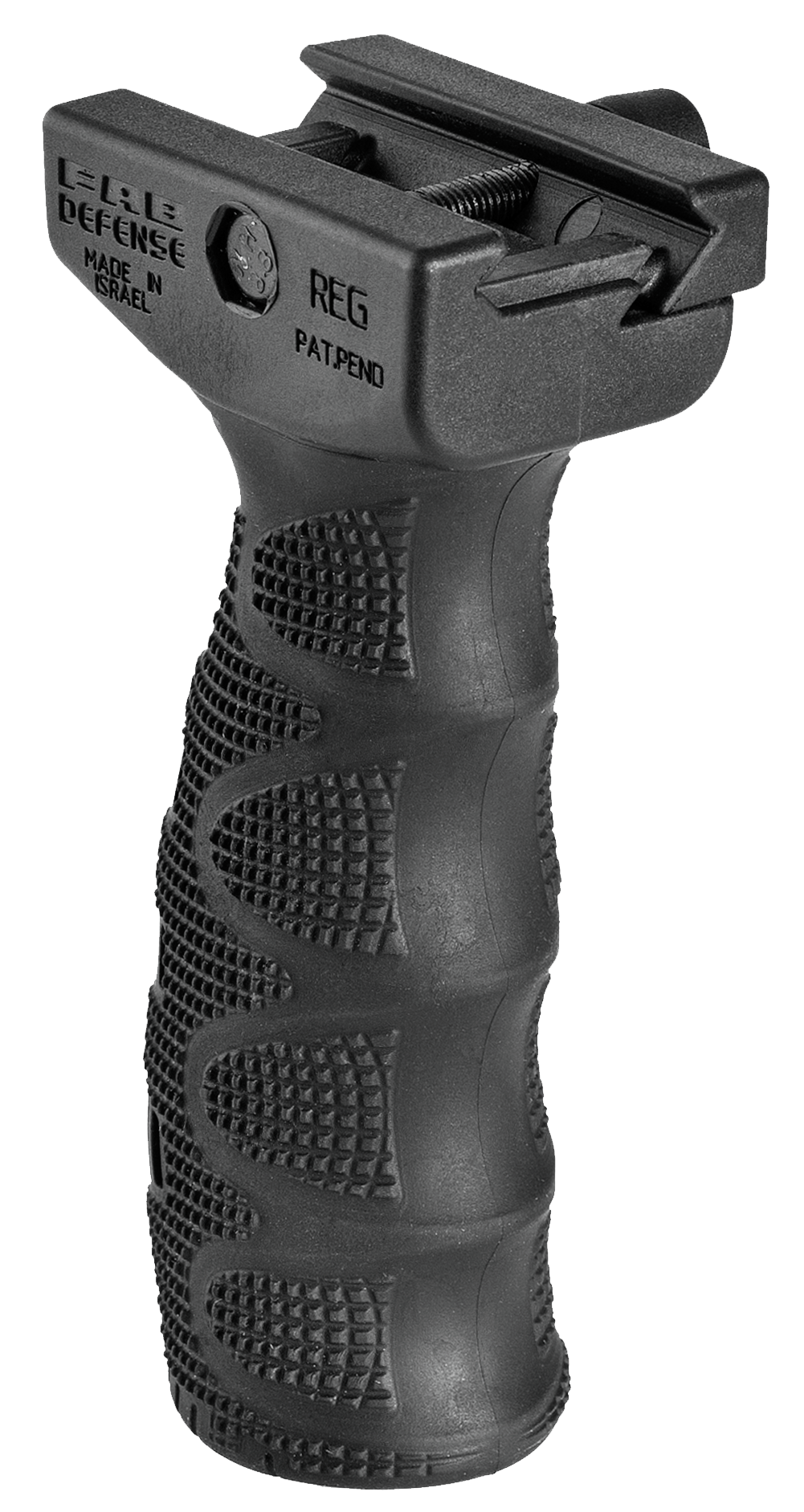 FAB Defense FXREGB REG Ergonomic Rubberized Tactical Foregrip w/Waterproof Storage Compartment Black Latex & Reinforced Polymer