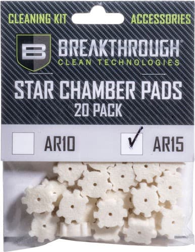 BREAKTHROUGH AR-15 STAR CHAMBER PAD 20 PK W/ 8-32 ADTR