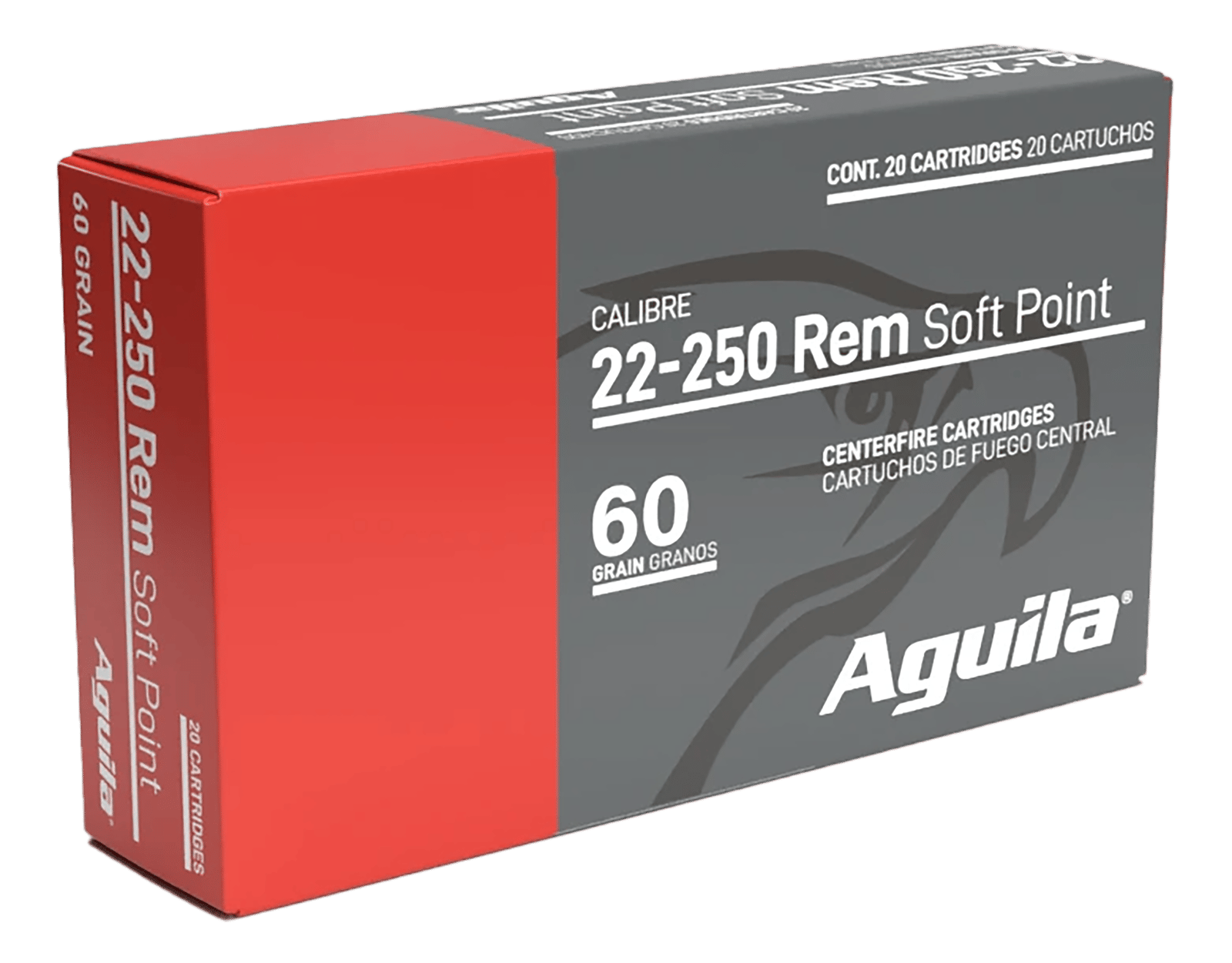 Aguila 8338AG   22-250Rem 60gr InterLock Boat Tail Soft Point 20 Per Box/10 Case