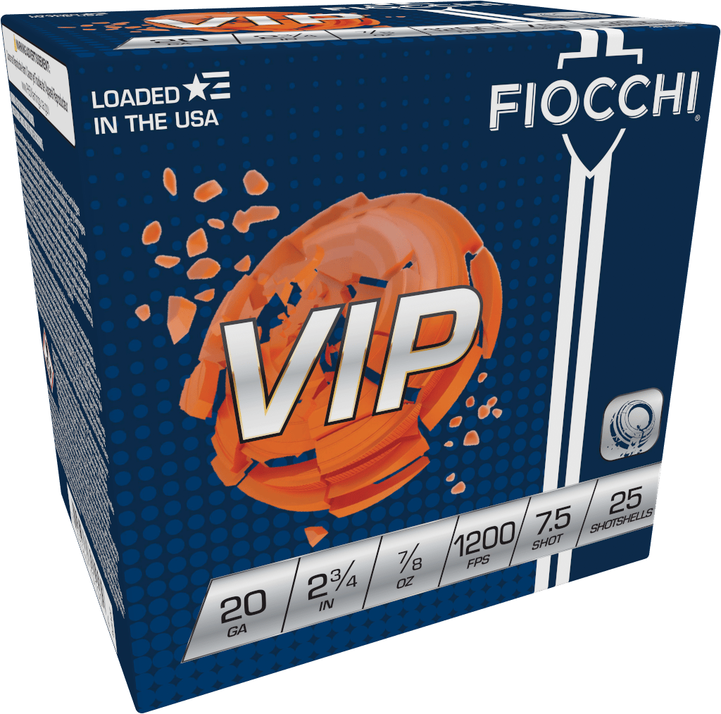 Fiocchi 20VIP75 Exacta Target VIP 20Gauge 2.75" 7/8oz 7.5Shot 25 Per Box/10 Case