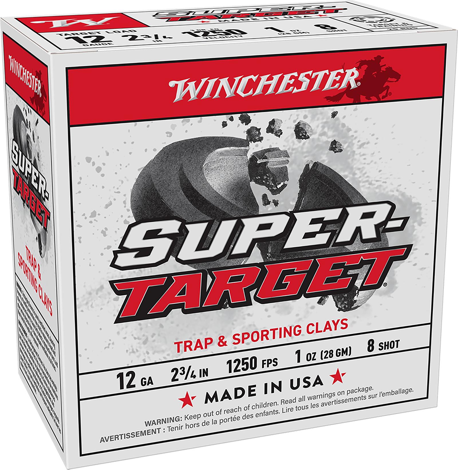 Winchester Ammo TRGT12508 Super-Target  12Gauge 2.75" 1oz 8Shot 25 Per Box/10 Case