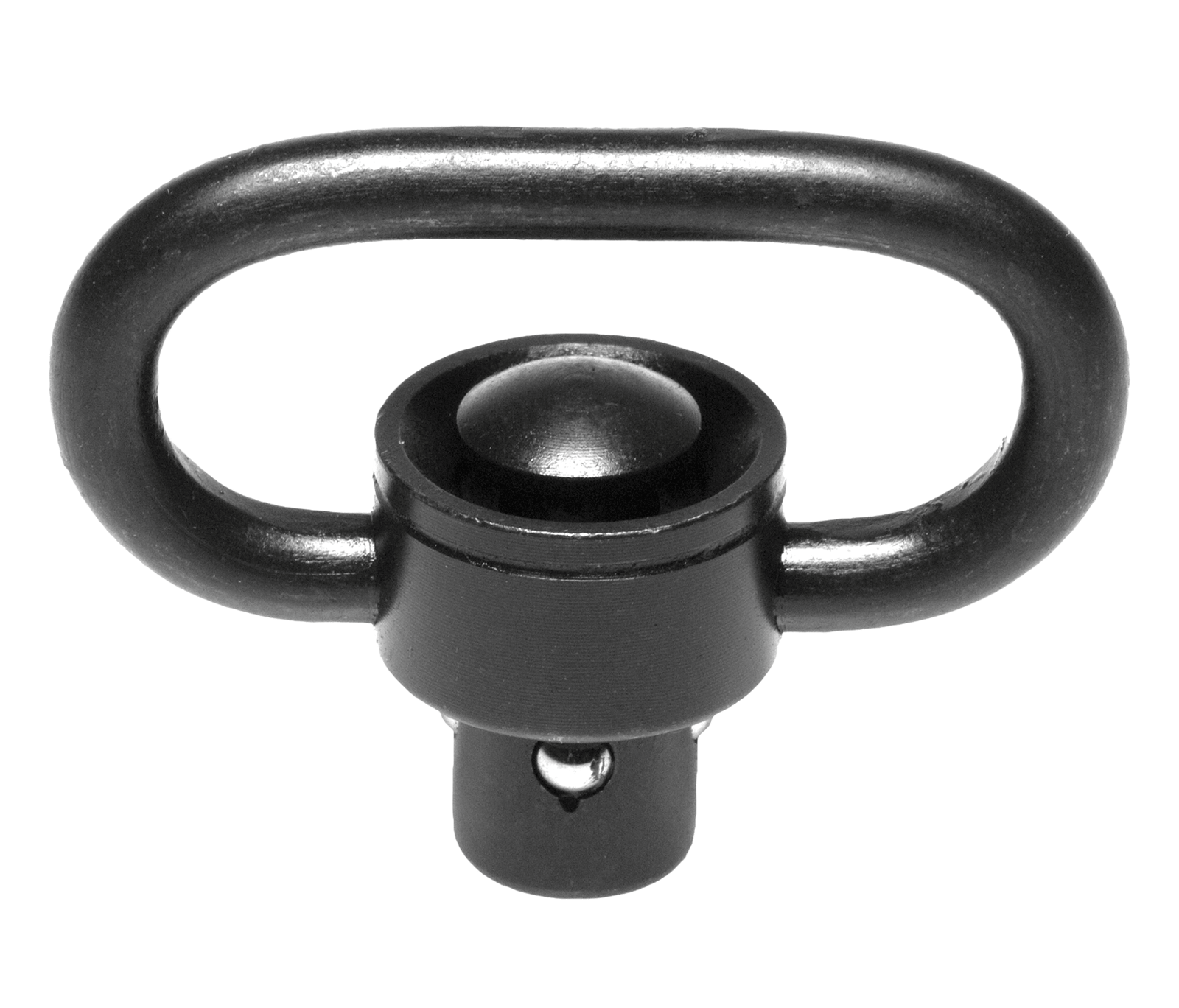 Troy Ind SMOUSSQ00BT00 SSQD Swivel 1" Push Button Black Stainless Steel