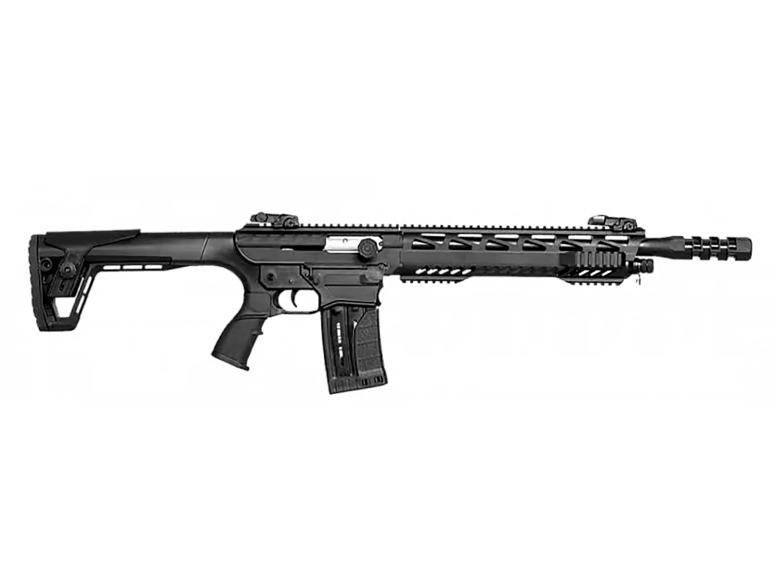 Gforce Arms GF991220DLX GF99 Deluxe 12 Gauge 5+1 20" Black Threaded Barrel, Black Cerakote Picatinny Rail Receiver, Adjustable Black Synthetic Stock