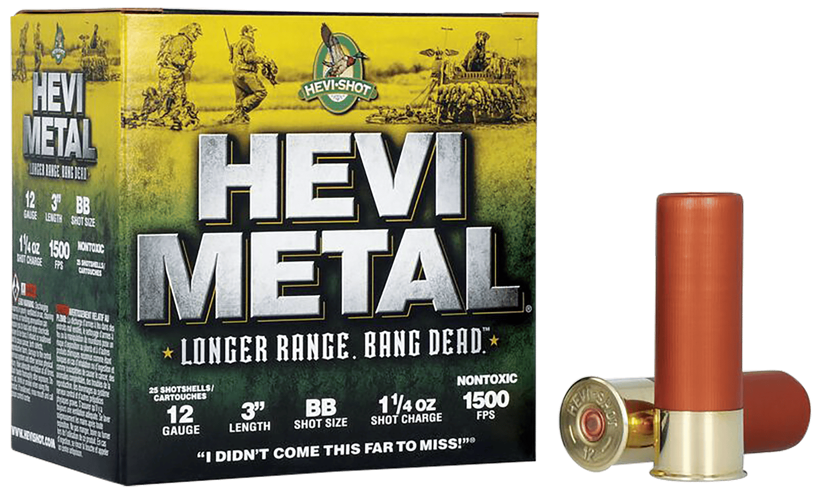 HEVI-Metal HS38088 HEVI-Metal Longer Range 12Gauge 3" 1 1/4oz BBShot 25 Per Box/10 Case