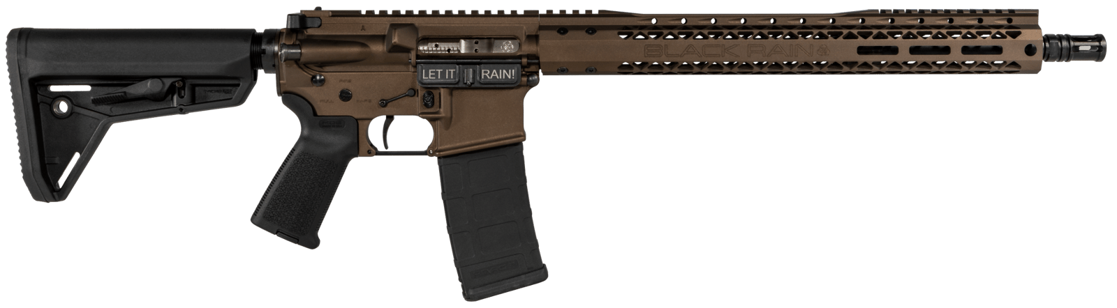 Black Rain Ordnance BROSSPMB SSP  5.56x45mm NATO 30+1 16" Chrome Moly Barrel, A2 Flash Hider,  Midnight Bronze Cerakote 7075-T6 Receiver, Adjustable Magpul MOE SL Stock & Grip, Optics Ready