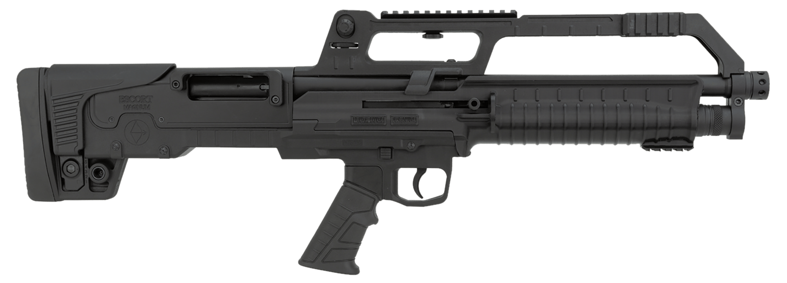 Escort HEBA12180001 BullTac SA 12 Gauge Semi-Auto 3" 5+1 18" Black Stainless Steel Barrel, Black Aluminum/Polymer Receiver w/Picatinny Rail, Black Bullpup Synthetic Stock, Black Grip
