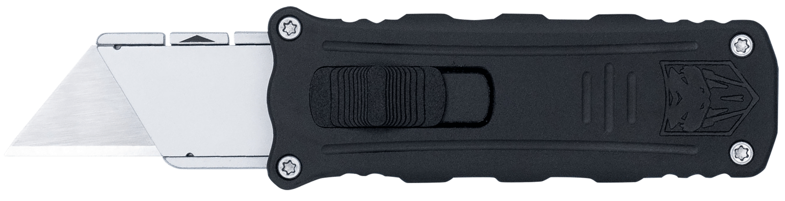 CobraTec Knives CTOTFUKSBBLK Utility  OTF Aluminum Blade, 3.38" Black Anodized Aluminum Handle