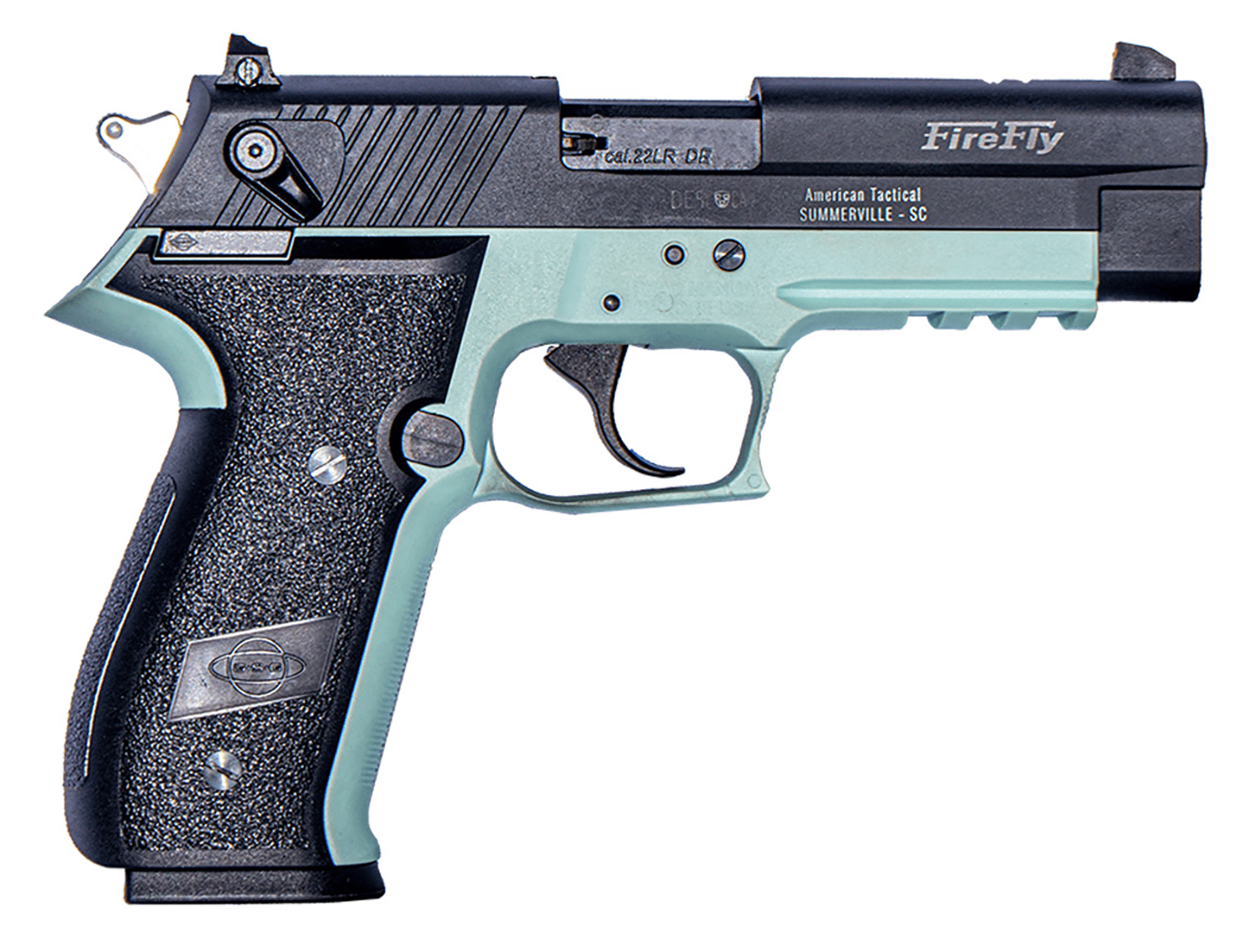 GSG GERG2210FFM FireFly  22 LR 10+1 4" Black Serrated Slide, Mint Zinc Alloy w/Accessory Rail Frame, Black Polymer Grip