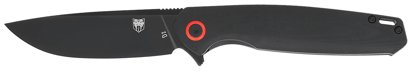 CobraTec Knives CTRATHBLK Rath  EDC 3.50" Folding Plain Black D2 Steel Blade, 4.50" Black G10 Handle