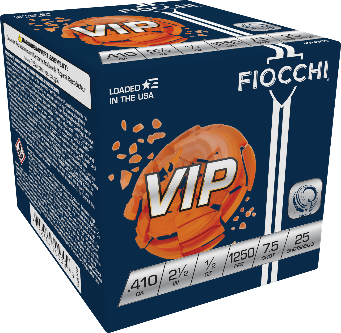 Fiocchi 410VIP75 Exacta Target VIP 410Gauge 2.50" 1/2oz 7.5Shot 25 Per Box/10 Case