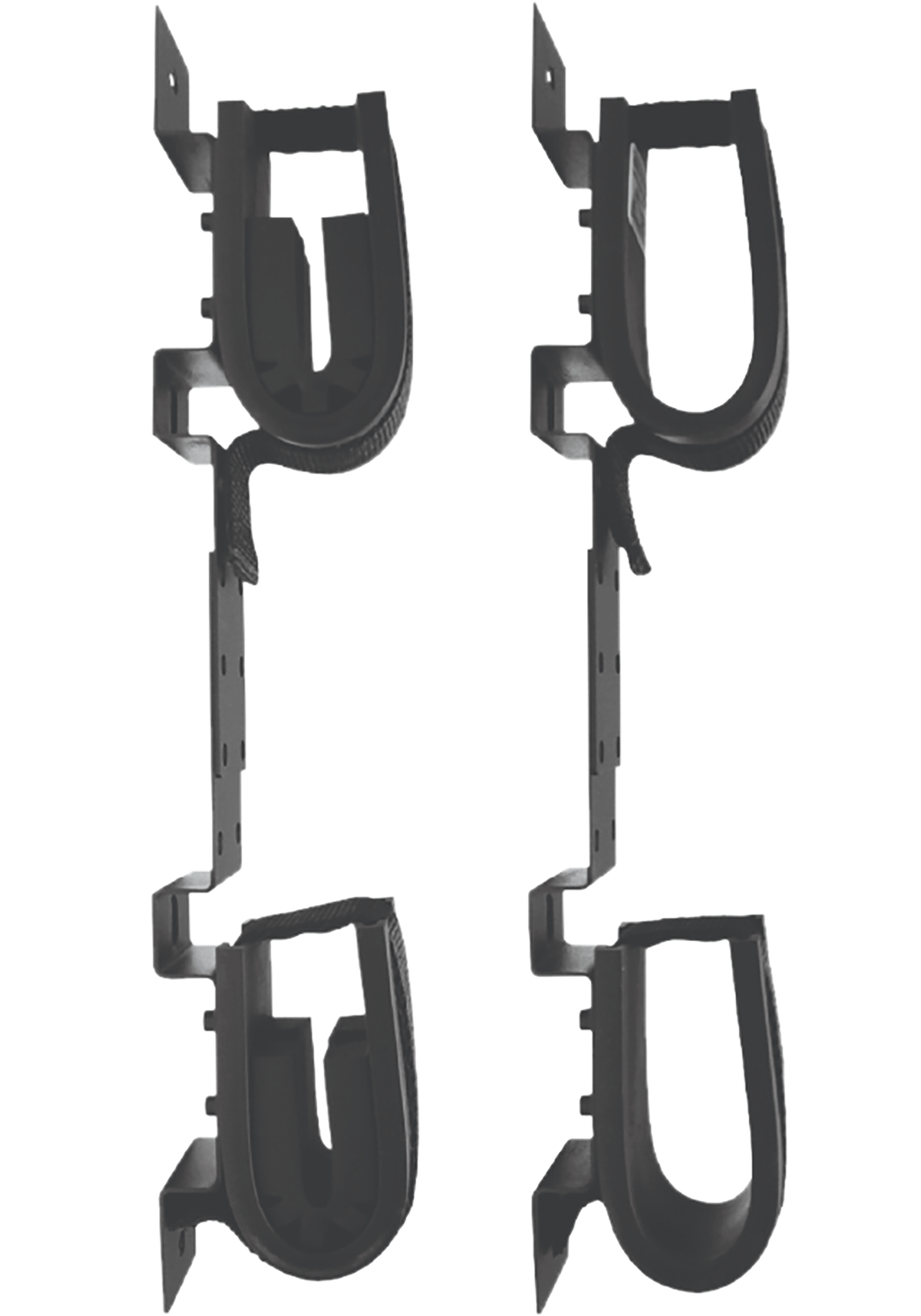 Rugged Gear 10065 Screw Mount Double Hook Black Steel Holds 2 Rifle/Shotgun