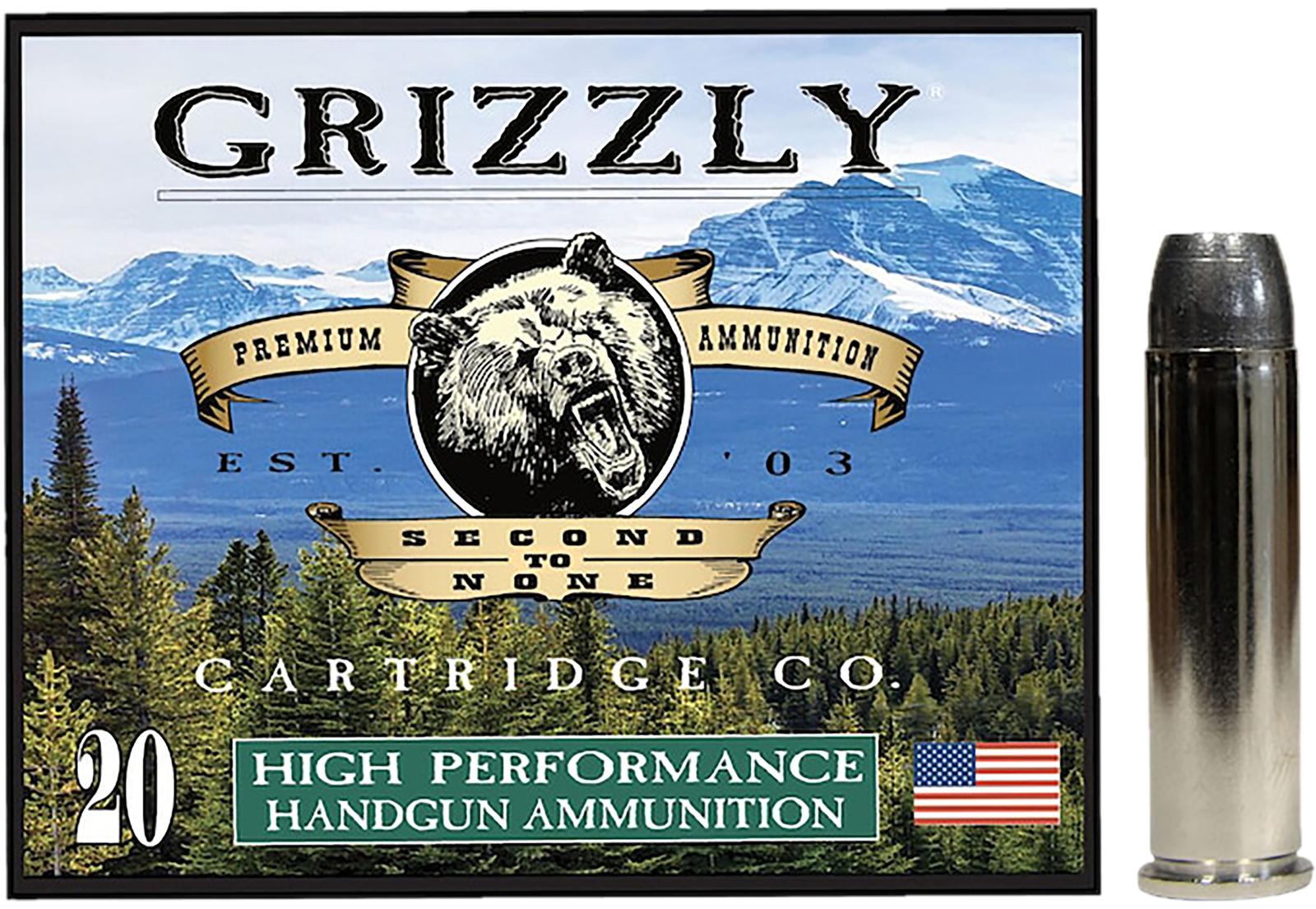 Grizzly Ammo GC357M12   357Mag 180gr Wide Flat Nose Gas Check 20 Per Box/10 Case