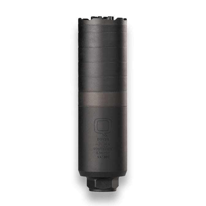 Q Southpaw Direct Thread Suppressor 5.56 NATO 1.75" Dia 6" SS & Inconel Rearend Muzzle Device Included