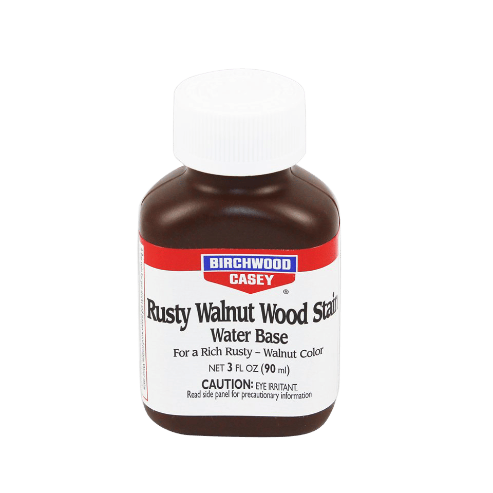 Birchwood Casey 24323 Rusty Walnut Wood Stain Water-Based 3 oz. Bottle