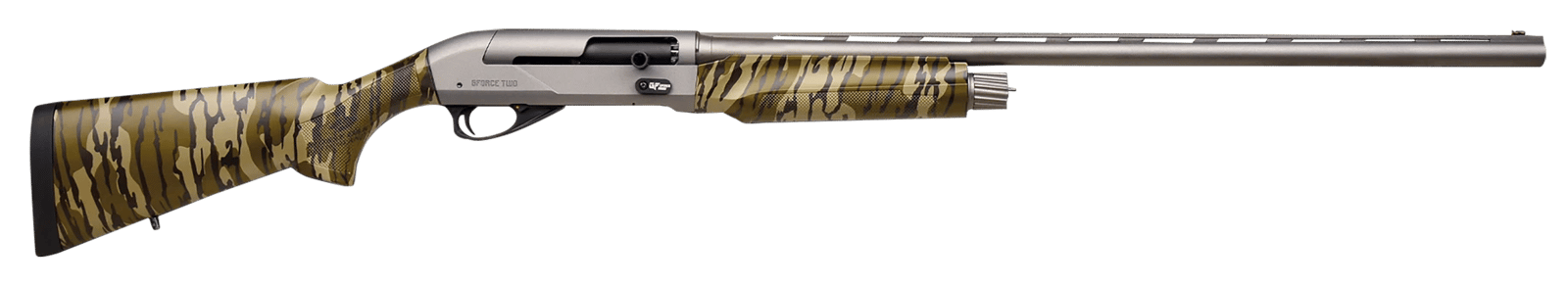 Gforce Arms GFTWO1228MO1 Two  12 Gauge Semi-Auto 3" 28" Matte Gray Vent Rib Barrel, Matte Gray Receiver, Adj Shim Mossy Oak New Bottomland Synthetic Stock