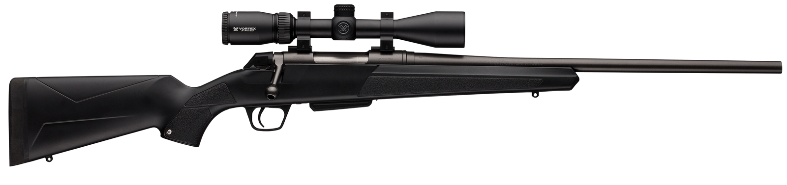 Winchester Guns 535737212 XPR Compact Scope Combo 243 Win 3+1 20" Black Perma-Cote Matte Black Synthetic Stock Right Hand (Full Size) Vortex Crossfire II 3-9x40mm No Sights