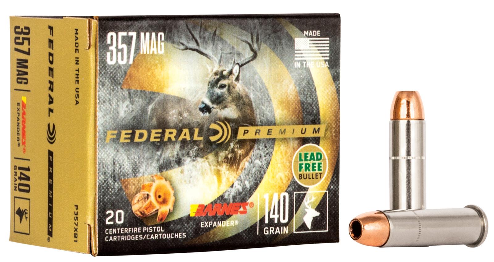 Federal P357XB1 Premium  357Mag 140gr Barnes Expander BRX 20 Per Box/10 Case