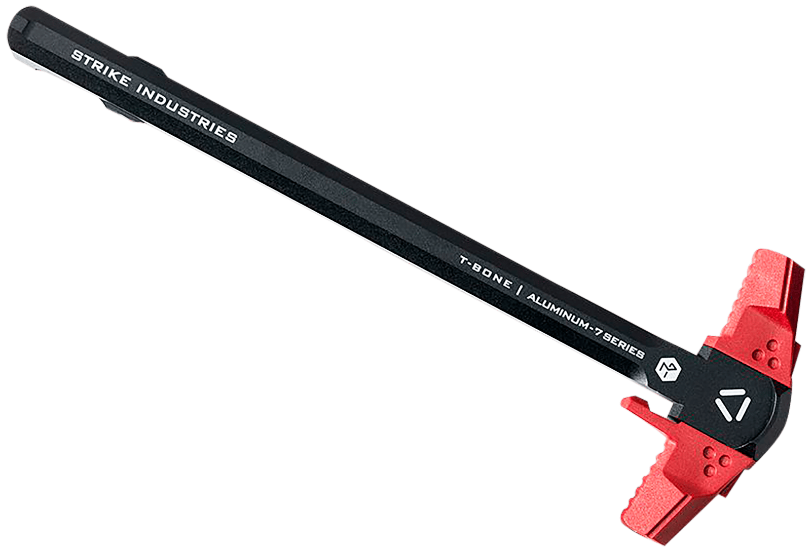 Strike Industries AR-TBCH-223-BK-RED T-Bone Charging Handle .223/5.56x45mm Nato Red Polymer Handles Aluminum Shaft for AR-15