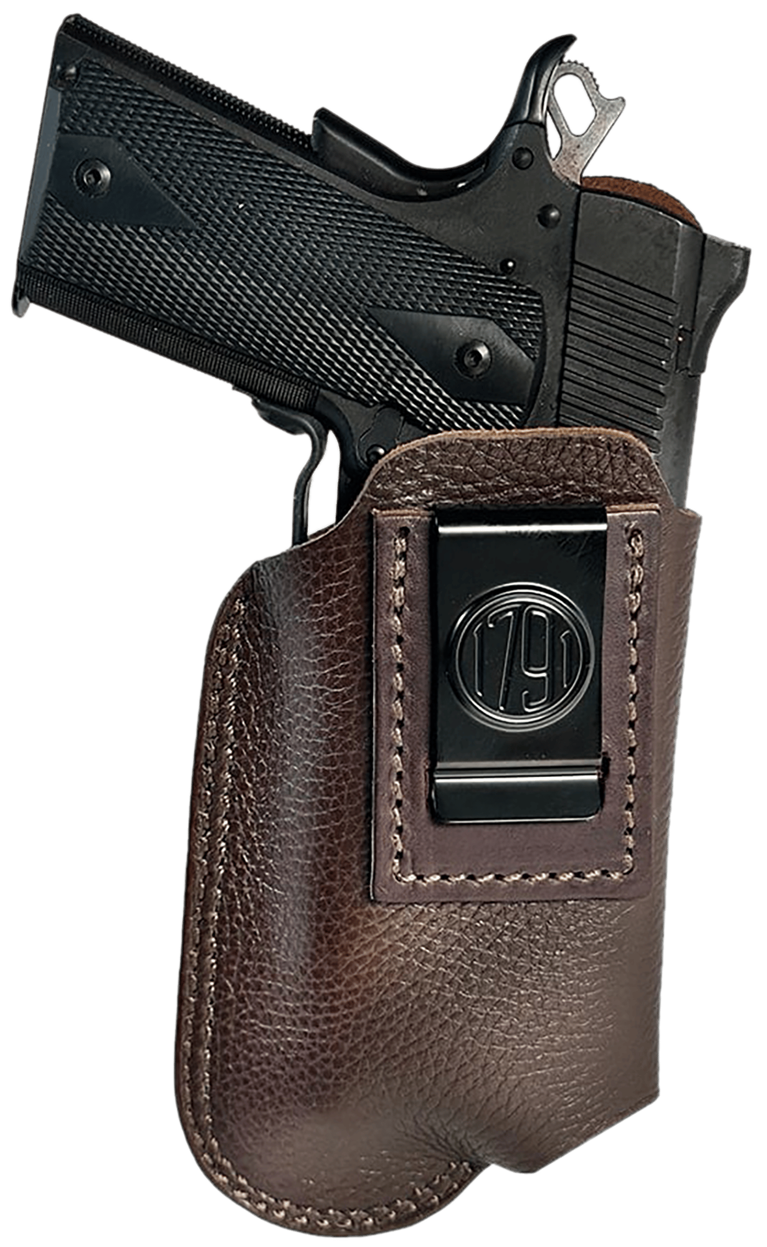 1791 Gunleather ORLBFCD4LBRWL Optic Ready Light Bearing Fair Chasing IWB Size 04 Brown Left Hand