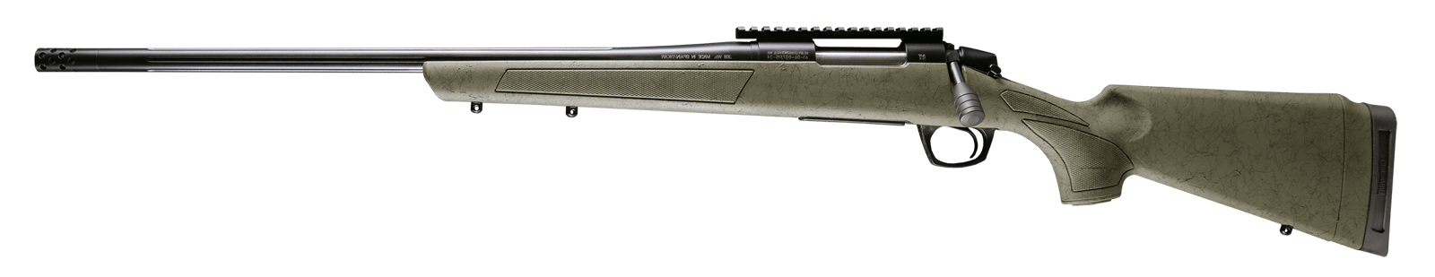 CVA CR3991GLH Cascade XT 300 Win Mag 3+1  24" Graphite Black Cerakote Fluted Threaded Barrel, Graphite Black Cerakote Picatinny Rail, Fixed OD Green w/Black Webbing Synthetic Stock, Left Hand