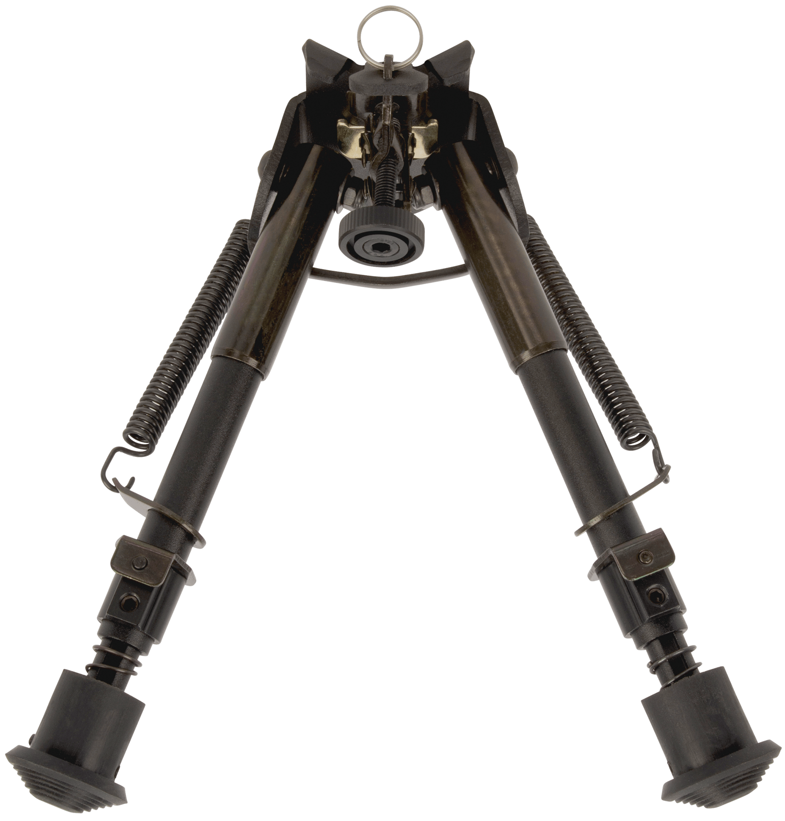Allen 2207 Bozeman  Rifle Bipod Black Aluminum w/Sling Swivel Stud Mount, Rubber Feet & 6-9" Vertical Adjustment