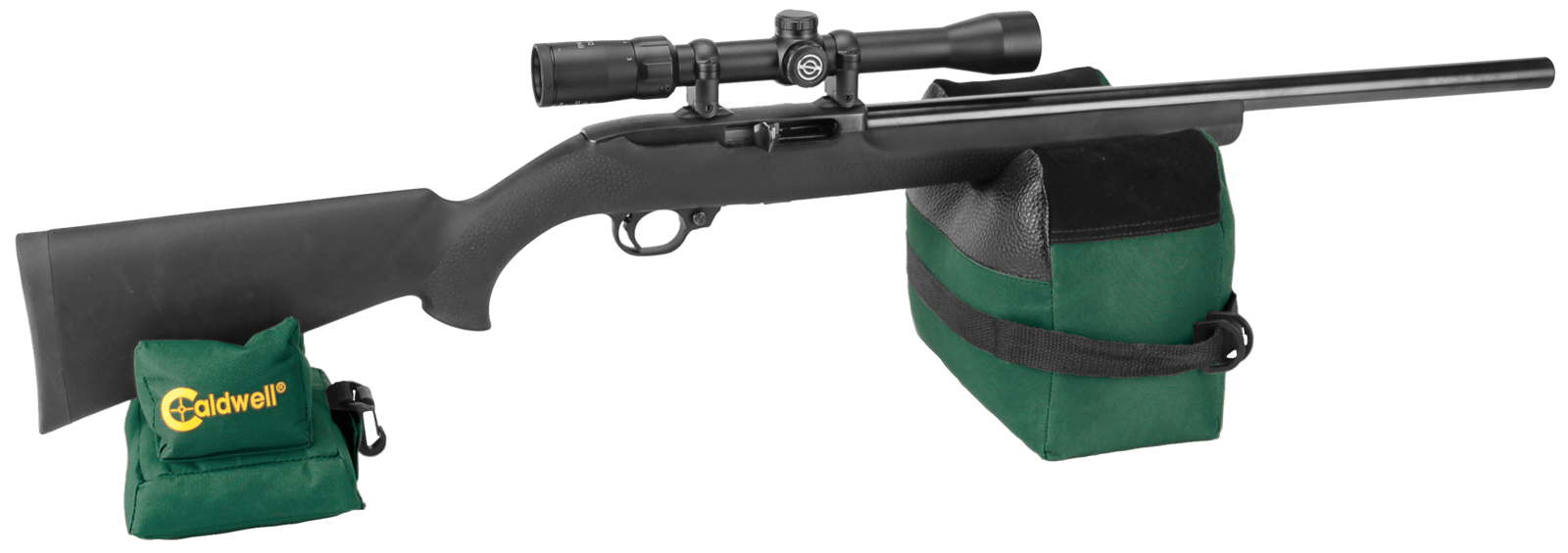 Caldwell 248885 DeadShot Shooter's Bag Empty Dark Green 600D Polyester Front and Rear Bag 8 lbs