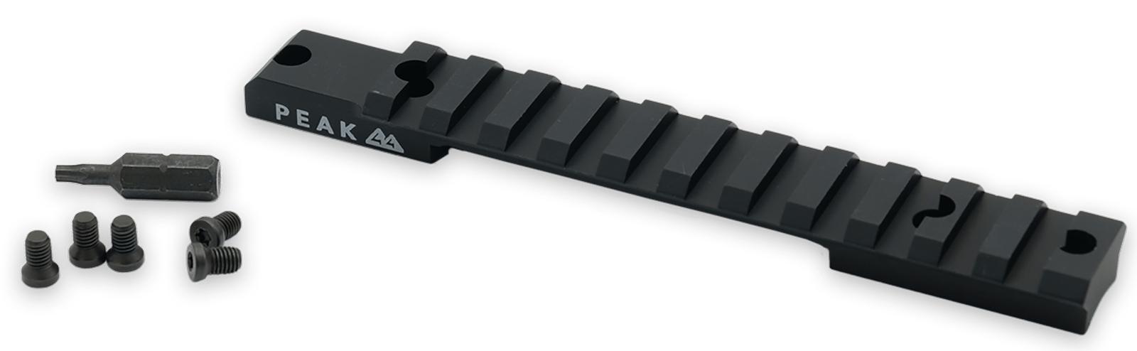 Weatherby J010004 Picatinny Rail  Matte Black Aluminum Weatherby Model 307 Weaver Mount Short Action 20 MOA