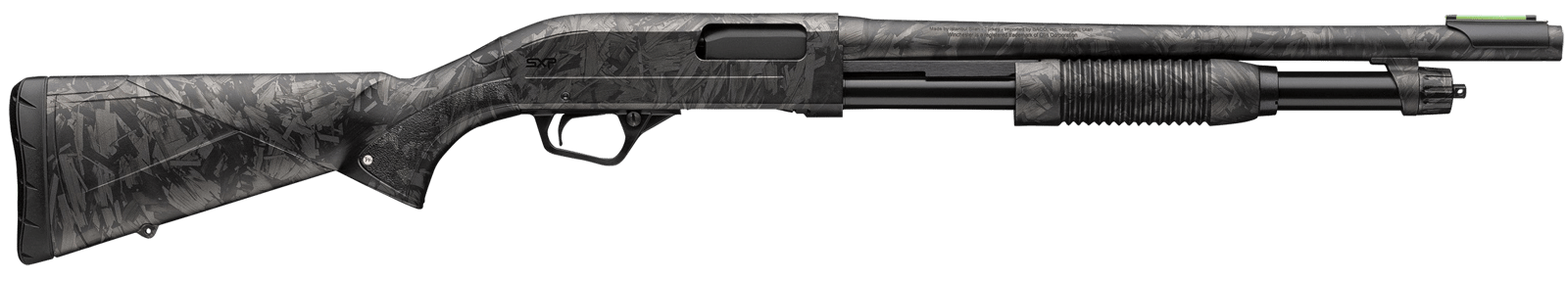 Winchester Repeating Arms 512457695 SXP Defender Compact 20 Gauge Pump 3" 5, 2 3/4" Shells 18" Forged Carbon Hydrodip Steel Barrel, Aluminum Receiver, Fixed Forged Carbon Hydrodip Synthetic Stock