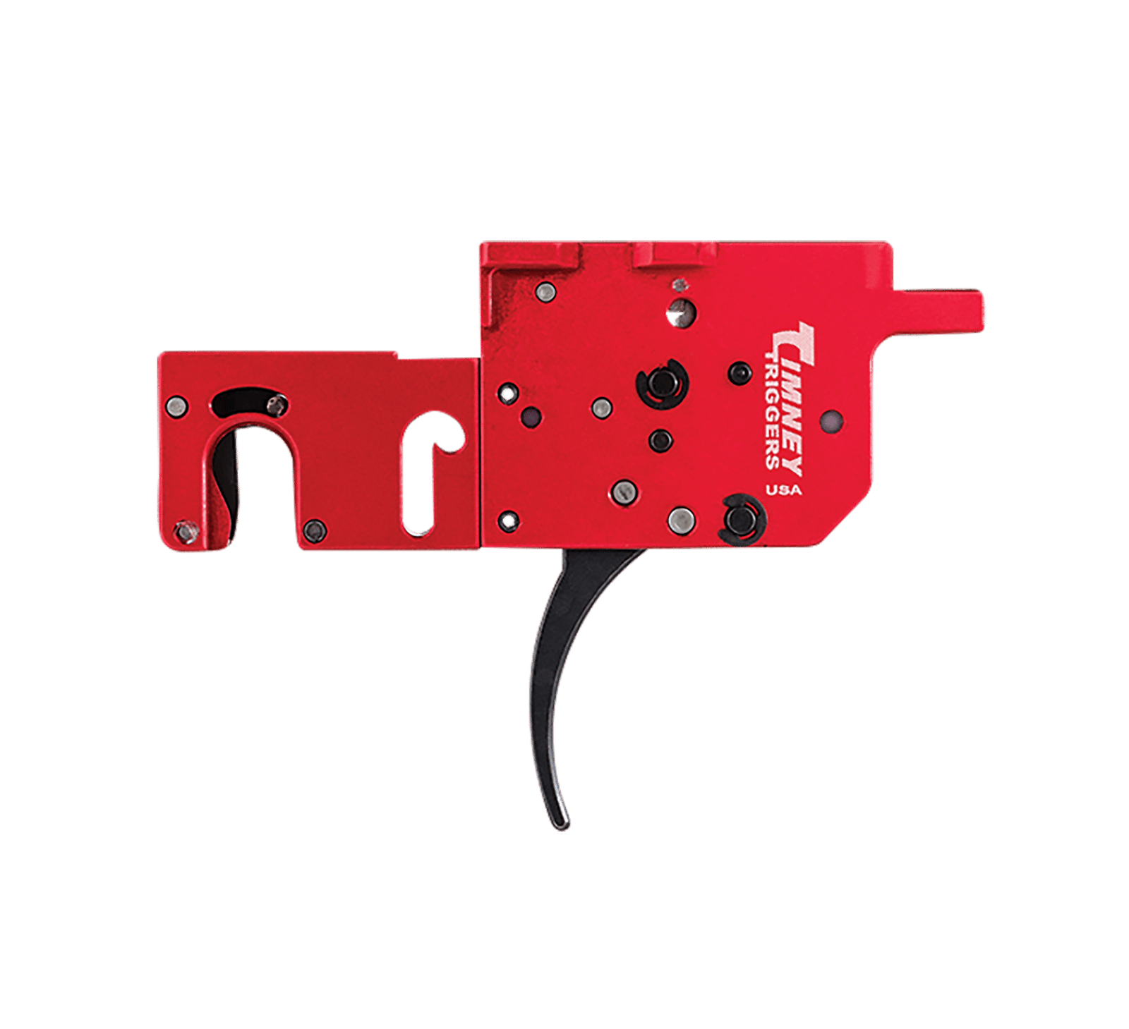 Timney Triggers 650 RPR  Two-Stage Curved Trigger with 8 oz/1 lb Draw Weight & Black/Red Finish for Ruger Precision