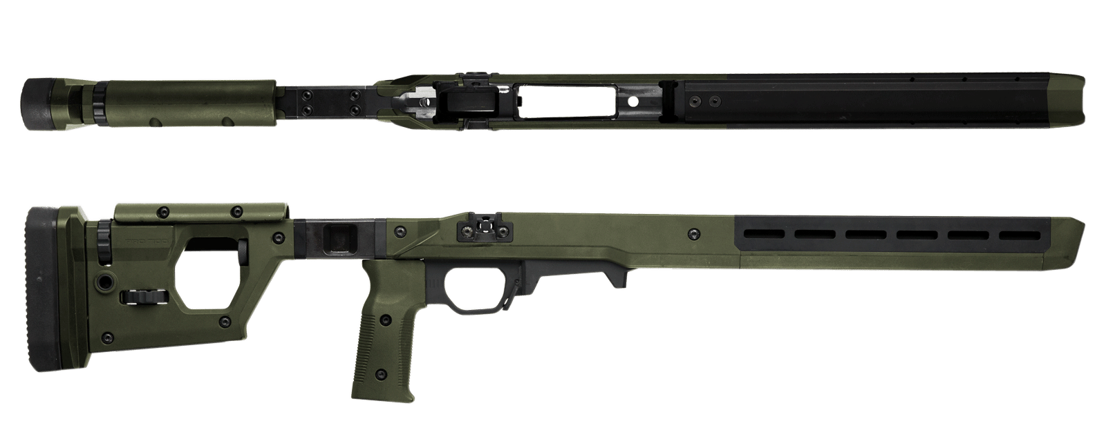 Magpul MAG997-ODG Pro 700 Stock Fixed w/Aluminum Bedding OD Green Synthetic for Remington 700 SA