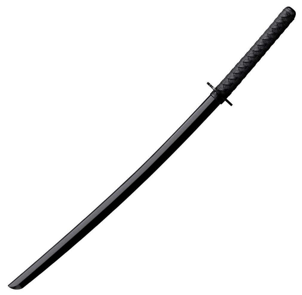 Cold Steel CS92BKKC Bokken Training Sword 30" Fixed Plain Black Polypropylene Blade 11.50" Black Imitation Cord Wrap Polypropylene Handle