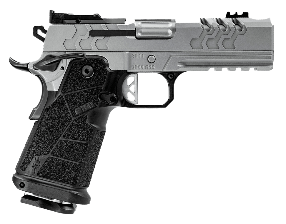 Kimber Mfg, Inc 3500075 2K11 Pro Compact 9mm Luger 19+1 4.25" Matte Stainless Steel Compensated Barrel & Lightening Cut/Optic Ready/Serrated Slide, Matte Stainless Steel Frame w/Beavertail & Picatinny