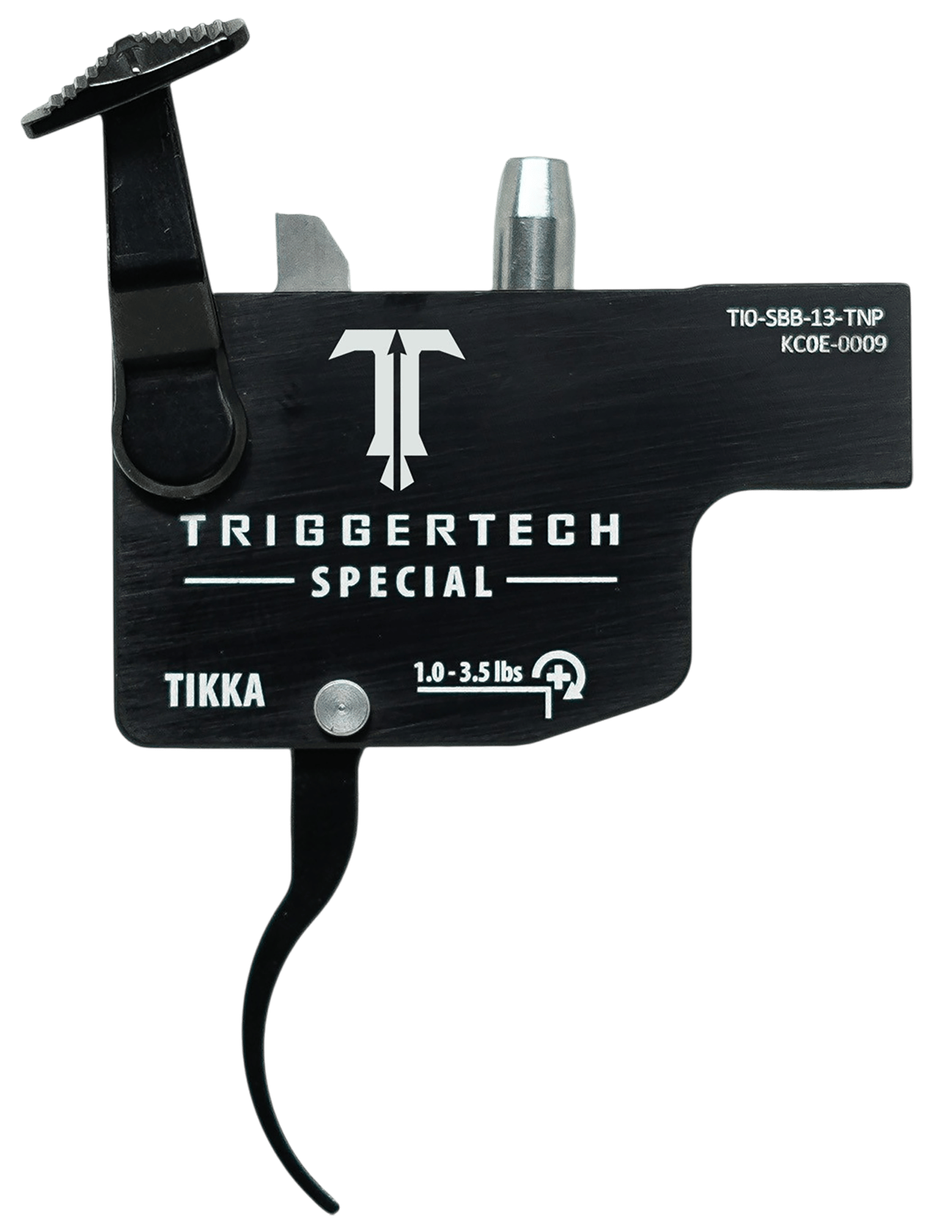 TriggerTech TI0SBB13TNP Diamond  Black Curved Lever Fits Tikka Right Hand
