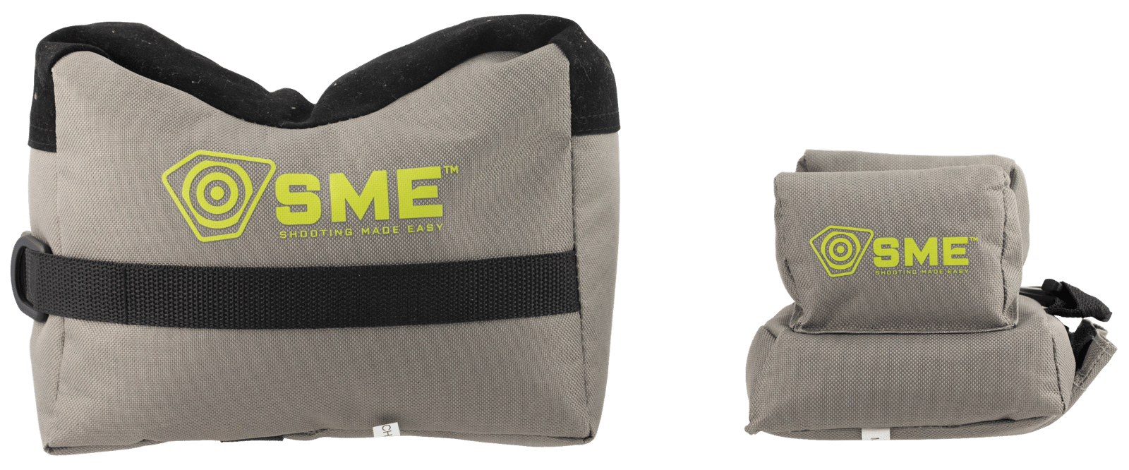 SME SMEGRF Front & Rear Gun Rest  Inert Poly Bead Filled Shooting Bags, Suede Leather Topper, Non-Slip Bottom, 600D Polyester