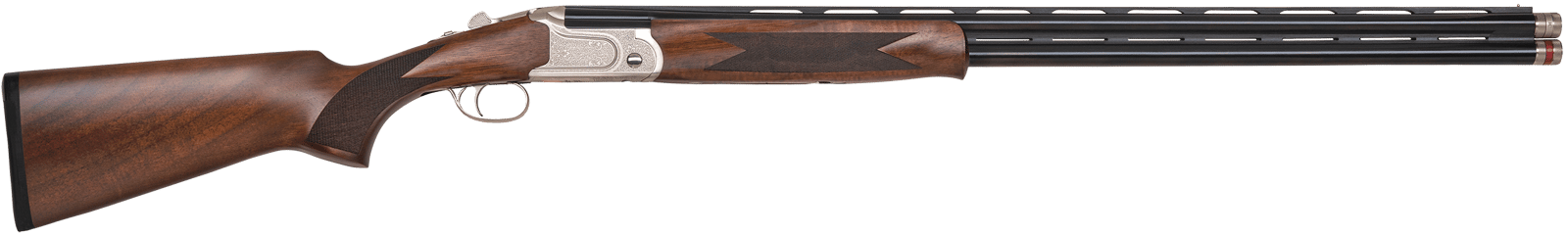 Mossberg 75482 Gold Reserve  Full Size 20 Gauge Break Open 3" 2rd 30" Blue Polished Vent Rib Barrel, Silver Polished Engraved Stainless Steel Receiver, Fixed Black Walnut Stock, Right Hand