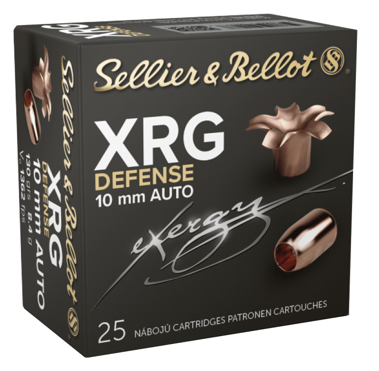 Sellier & Bellot SB10XA XRG Defense 10mmAuto 130gr Solid Copper Hollow Point 25 Per Box/40 Case
