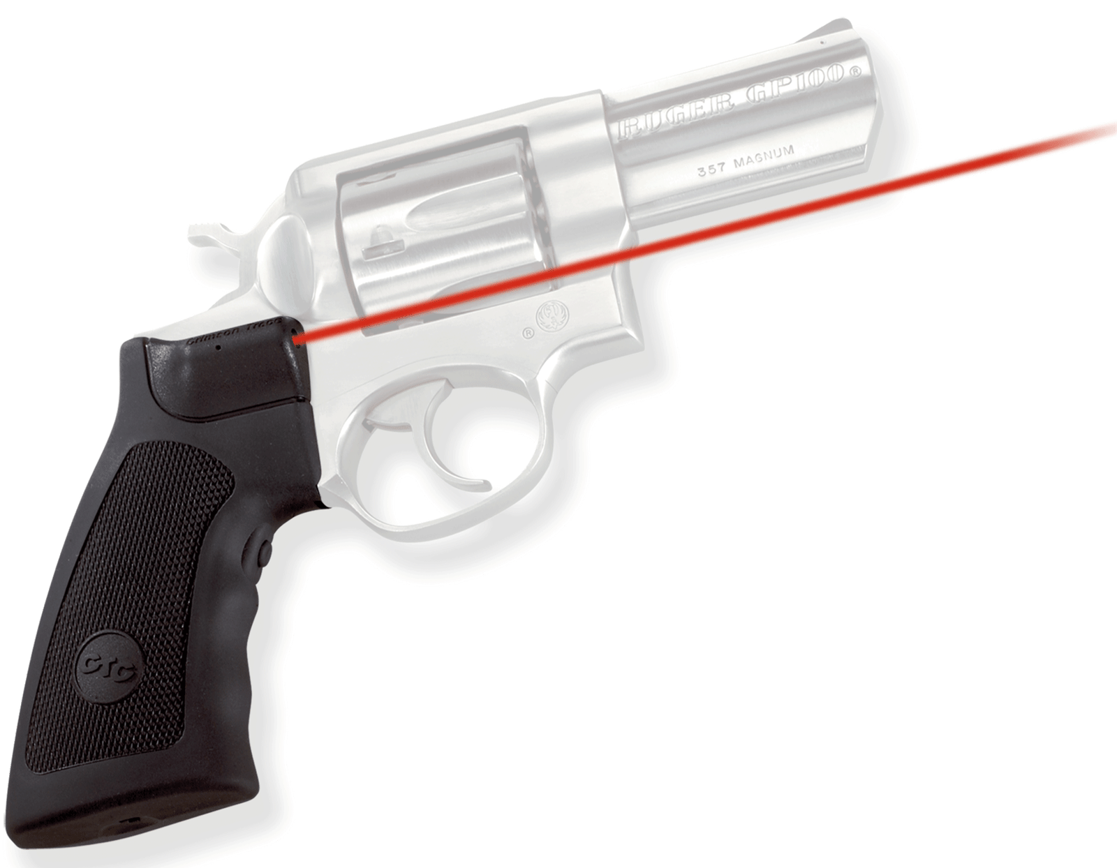 Crimson Trace 011790 Lasergrips  Fits Ruger Alaskan/GP100/Super Redhawk, Red Laser 633nM Wavelength 5mW Output, Black Polymer