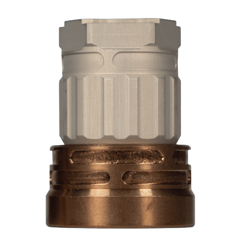 Q LLC ACCE9MOUNTTRILUGCLEAR Erect9r Three-Way Mount 9mm Aluminum/Stainless Steel Clear Hardcoat Anodized Tan