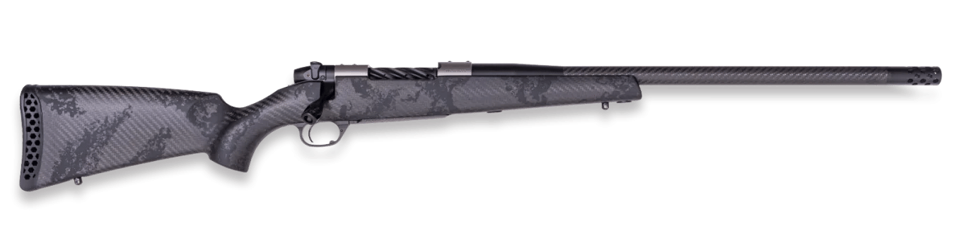 Weatherby MGT01N257WR6B Mark V Backcountry Guide TI 257 WBY Mag 3+1 24" Graphite Black Cerakote Fluted Threaded Carbon Barrel, Titanium Drilled & Tapped Receiver, Exposed Carbon w/Carbide Black Accent