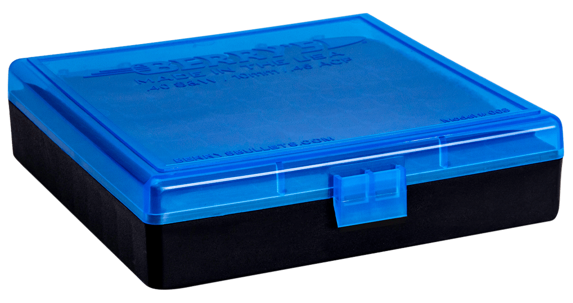 Berry's 67789 Ammo Box  40S&W/45ACP Blue/Black Polypropylene 100rd