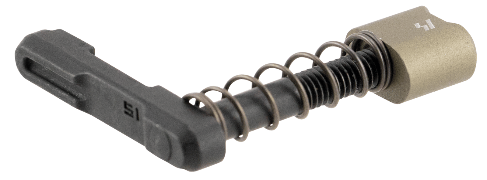 Strike Industries ARSMCFDE Magazine Catch  made of Black Steel with Flat Dark Earth 6061-T6 Aluminum Release Button for AR-Platform