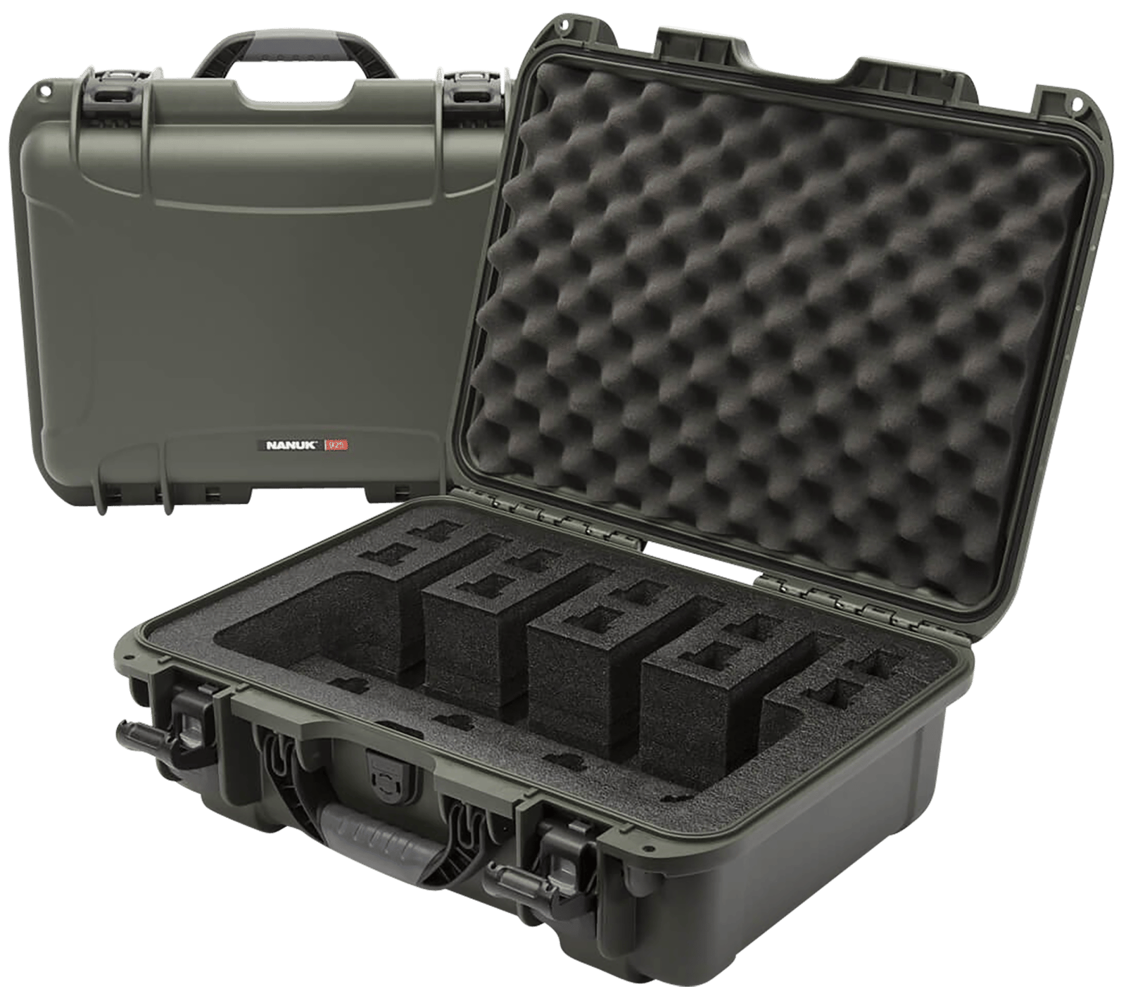 Nanuk 9254UP6 925 4 UP Pistol Case Waterproof Olive Resin w/ Closed-Cell Foam Padding 17" L x 11.80" W x 6.40" H Interior Dimensions